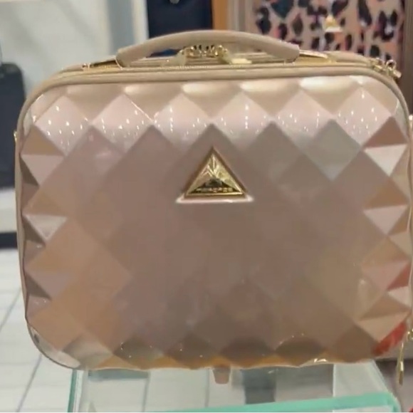 Triforce Savoir Collection Makeup Diamond Travel Beauty Case Dillard's QVC Gold - Picture 15 of 15